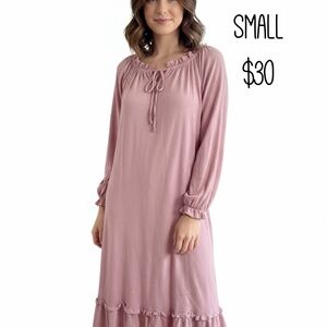 Ivy City Co Mauve Long Sleeve Nightgown